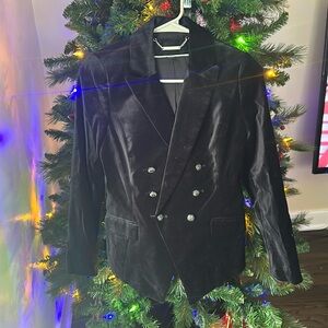 Velvet black blazer ￼